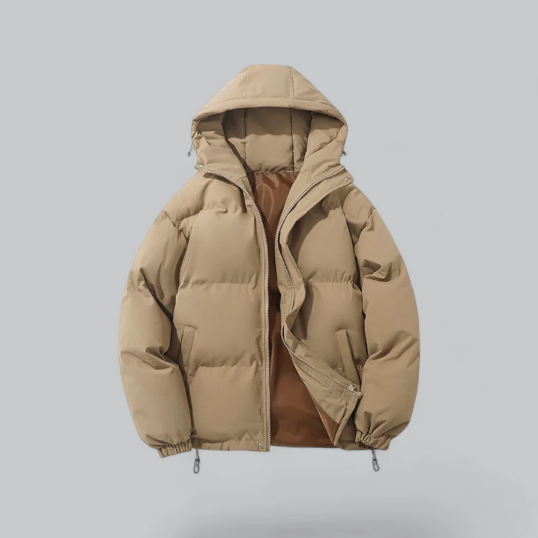 Unisex buffer short hood jacket | zipper-4