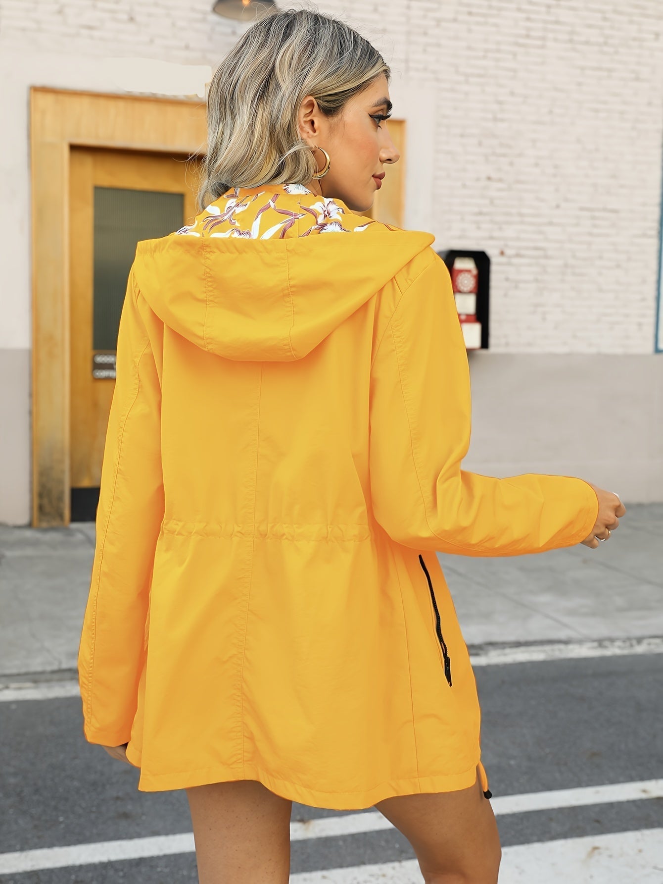EVVA | Floral Print Summer Jacket with Hood