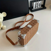 Rain | Trendy Crossbody Box Bag with Metallic Accents