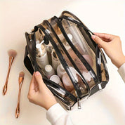 Clare | Clear and Practical Cosmetic Bag with Double Compartment