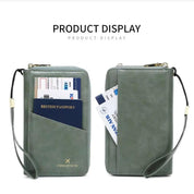 Valery | RFID-blocking passport holder with shoulder strap
