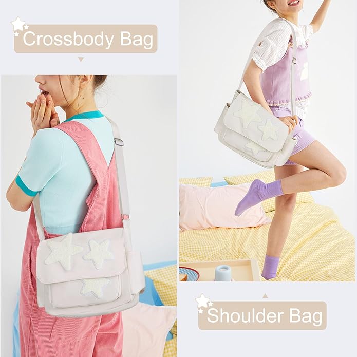 Melissa | Star-Themed Crossbody and Shoulder Bag with Adjustable Strap