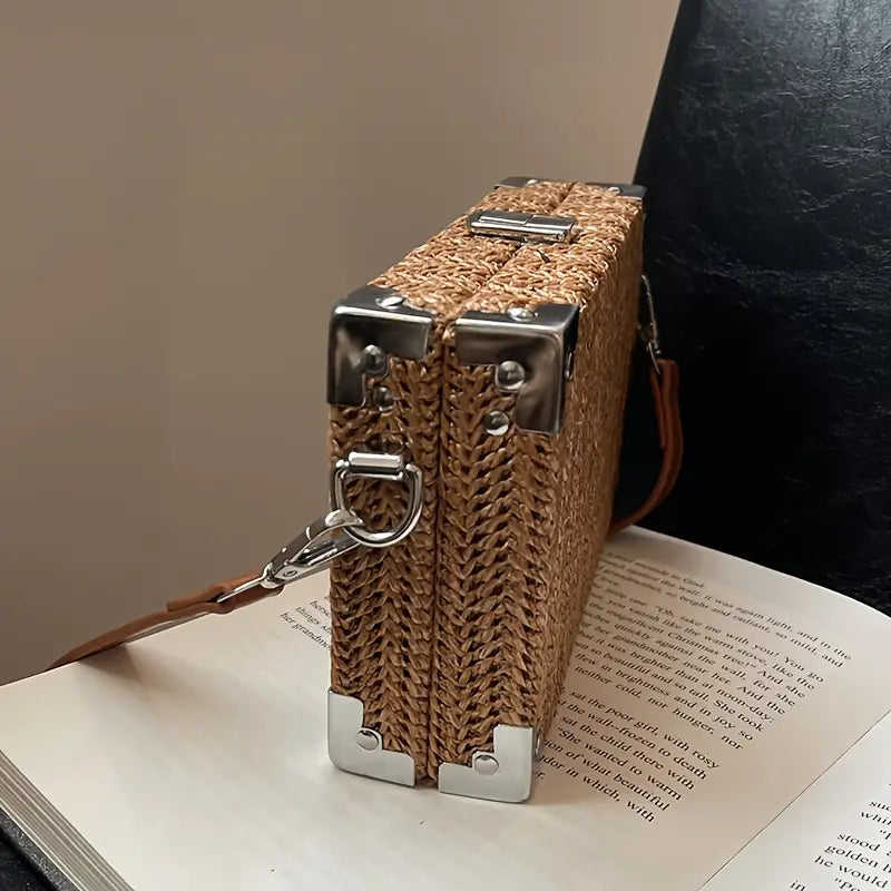 Rain | Trendy Crossbody Box Bag with Metallic Accents