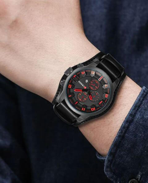 Men's watch Chronograph leather