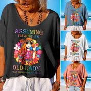 Clara | Stylish Printed V-neck Fun Shirt