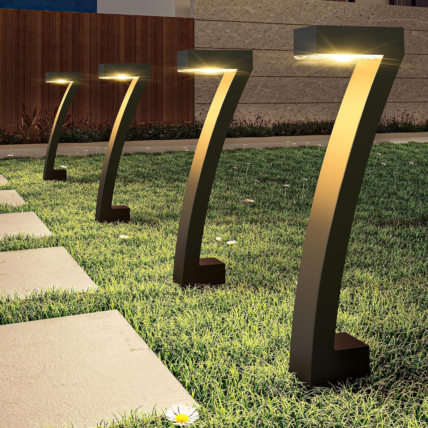 Solar LED Garden Lights - Waterproof Outdoor Pathway Spotlights for Yard & Driveway-2