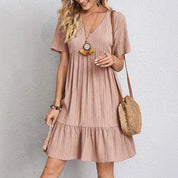 Elira | Casual V-Neck Mini Dress