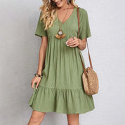 Elira | Casual V-Neck Mini Dress