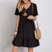 Elira | Casual V-Neck Mini Dress