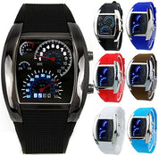 Men's speedometer LED watch