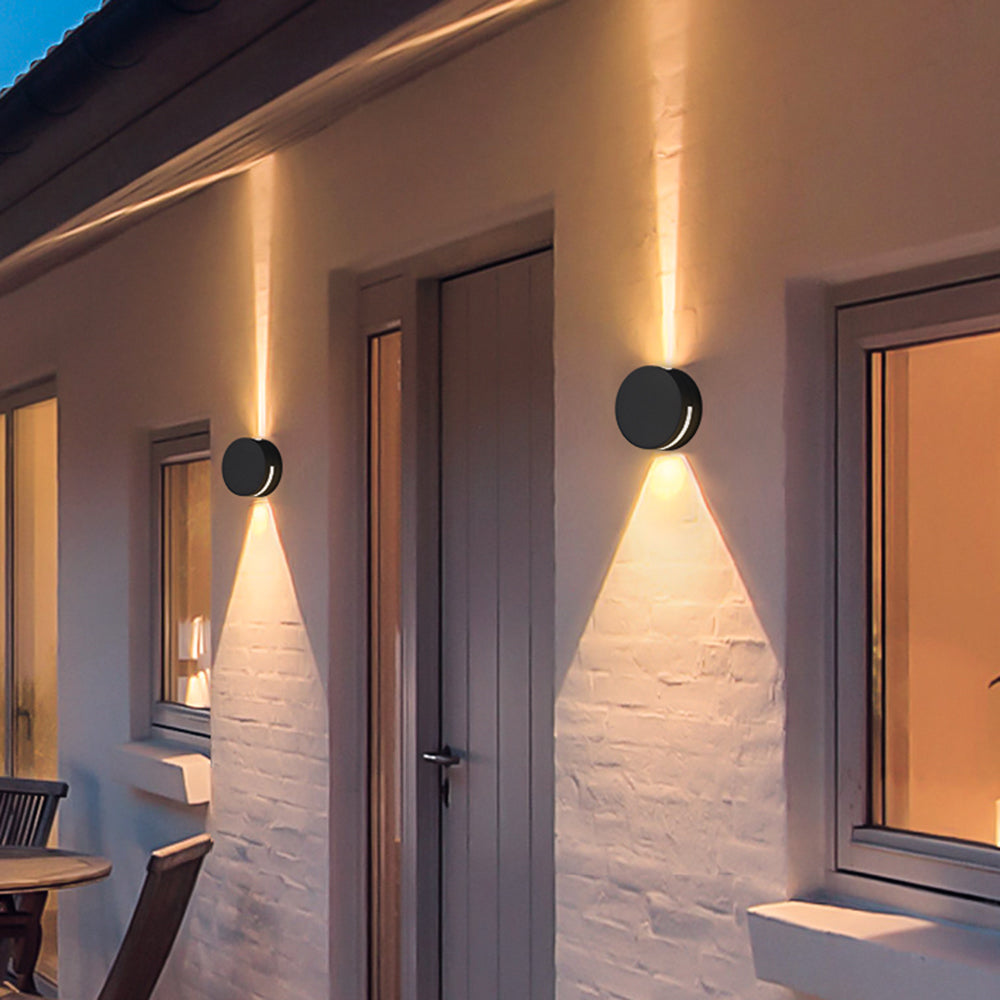 Elegant Round Glass Outdoor Wall Lamp - IP65 Waterproof Exterior Wall Lights-2