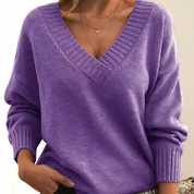 April | Soft & Comfy V-Neck Pullover