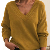 April | Soft & Comfy V-Neck Pullover