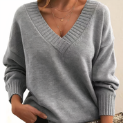 April | Soft & Comfy V-Neck Pullover