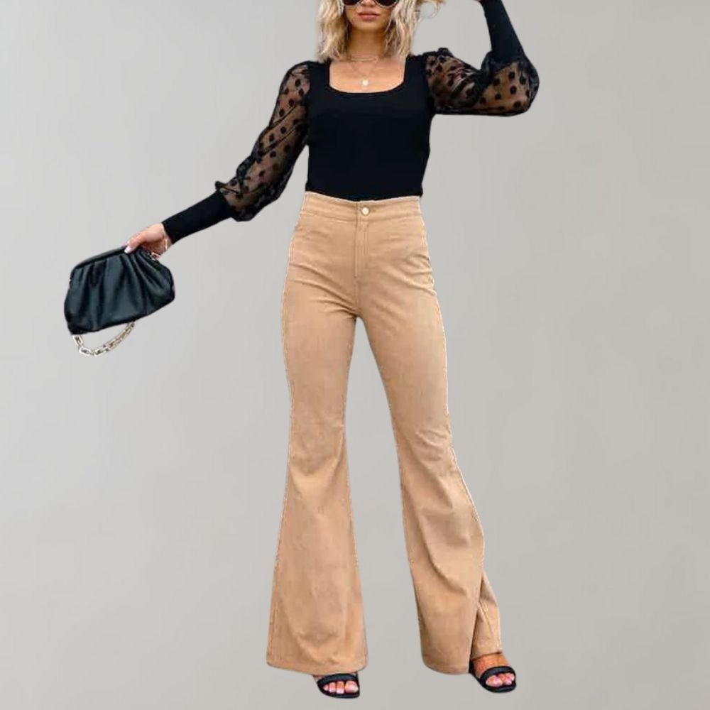 Andrea | Chic Corduroy Flared Trousers