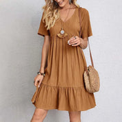 Elira | Casual V-Neck Mini Dress