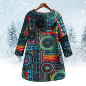 Evaan | Boho Patchwork Hoodie with Warm Lining for Women
