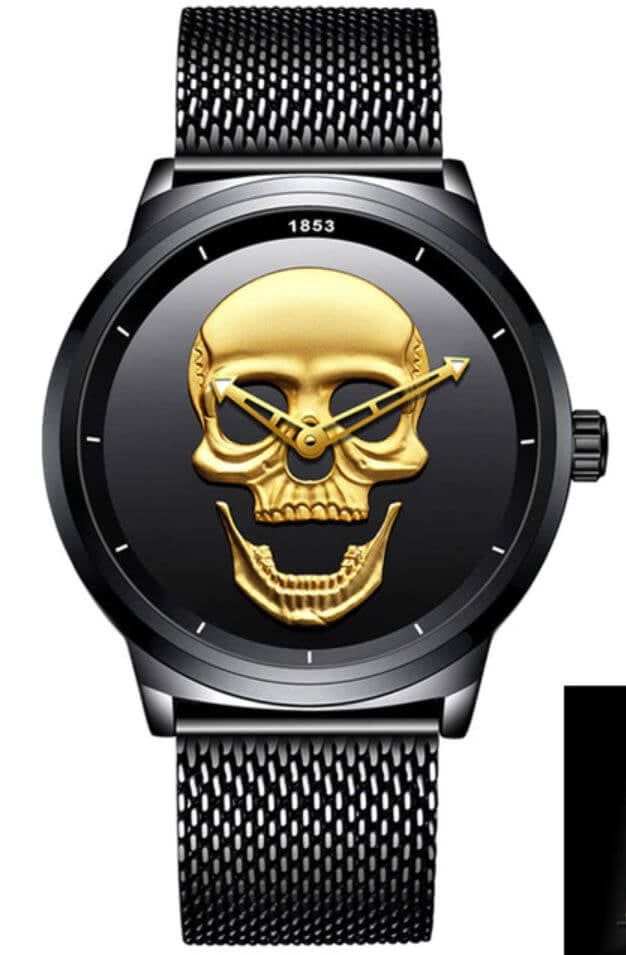 Men's skull watch