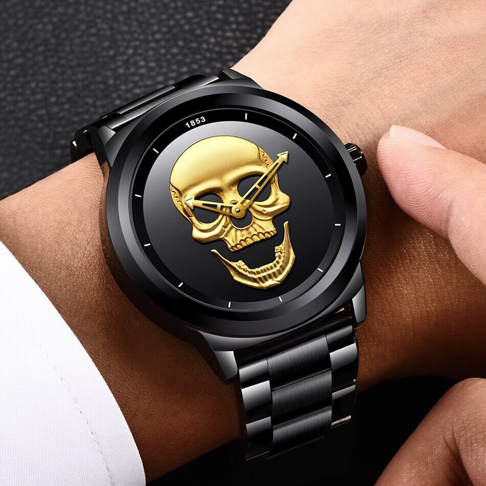 Men's skull watch