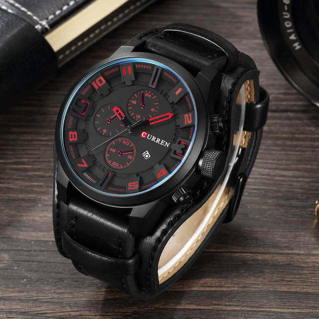 Men's watch Chronograph leather