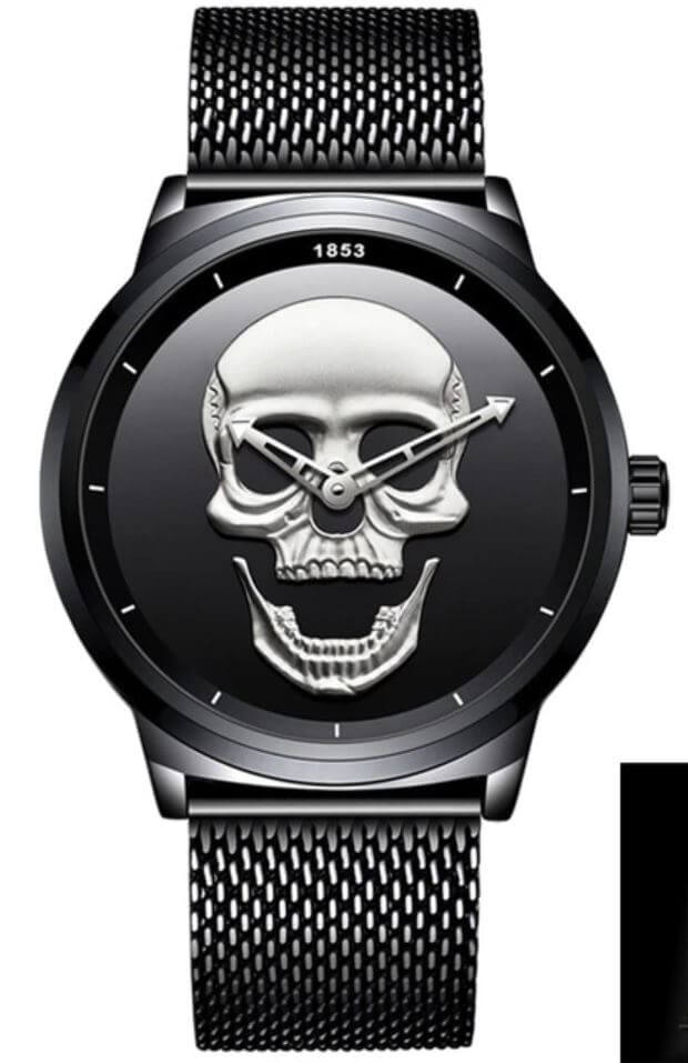 Men's skull watch