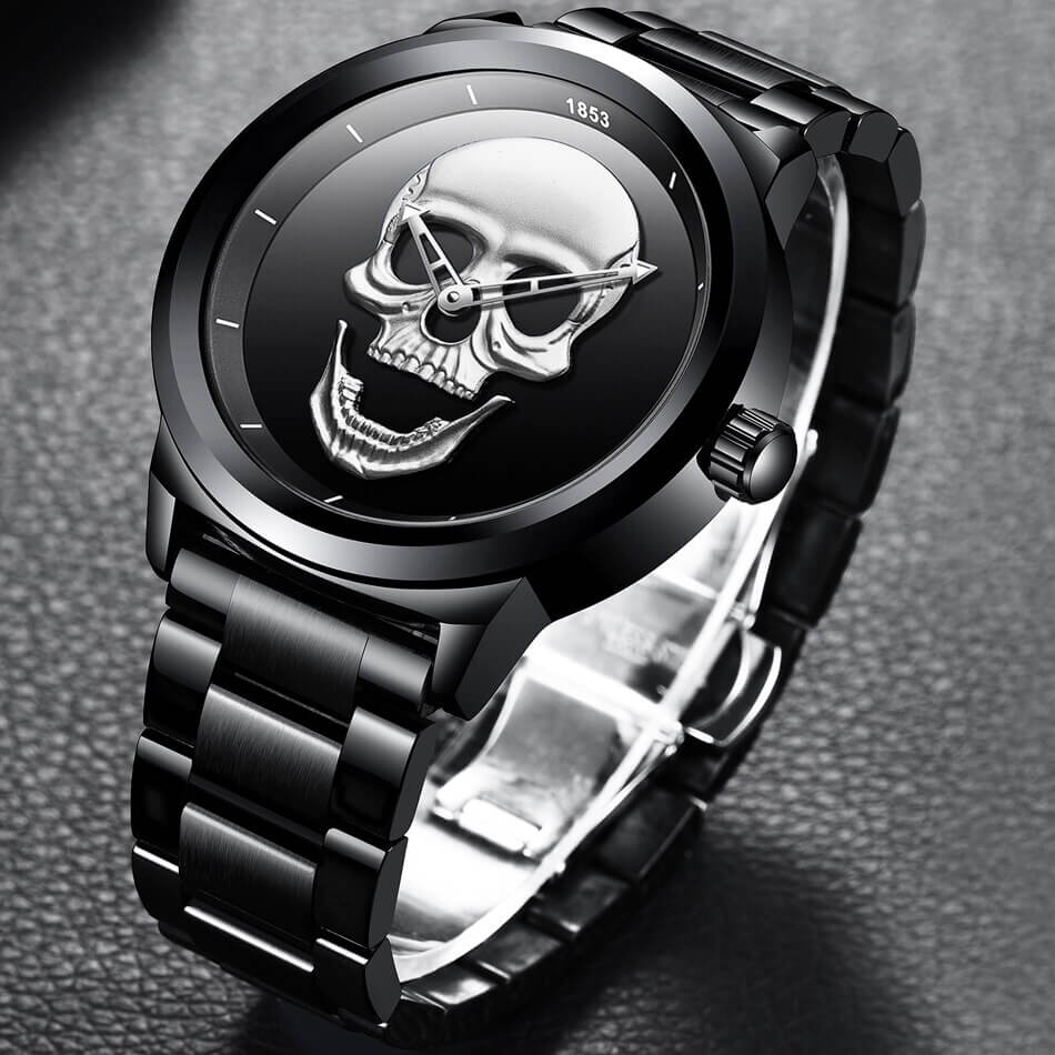 Men's skull watch