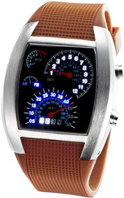 Men's speedometer LED watch