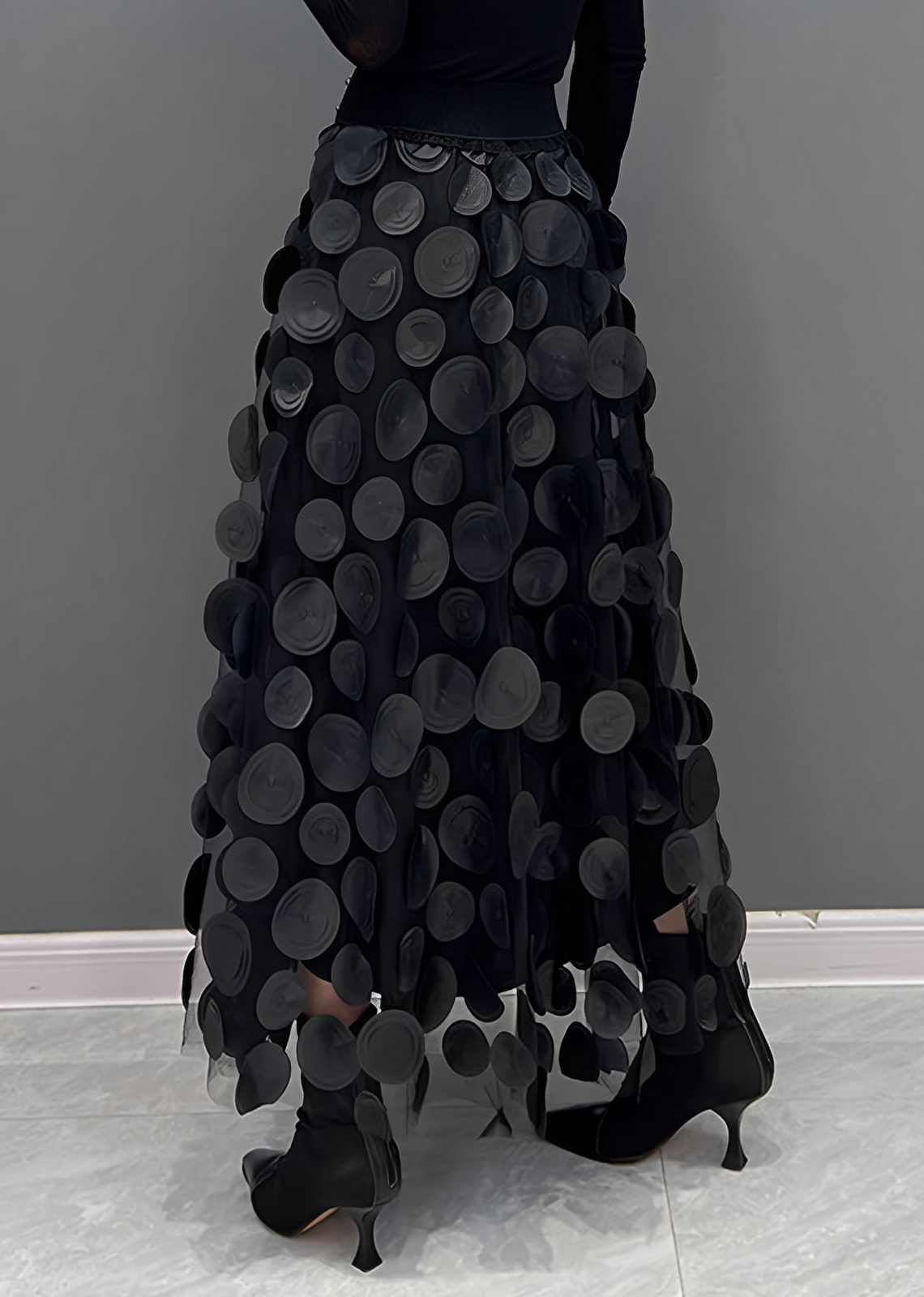 Lauren | Black Polka Dot Skirt