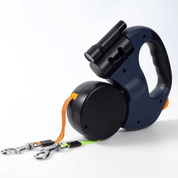 Doubledog ™ - Wrap free double dog leash with flashlight
