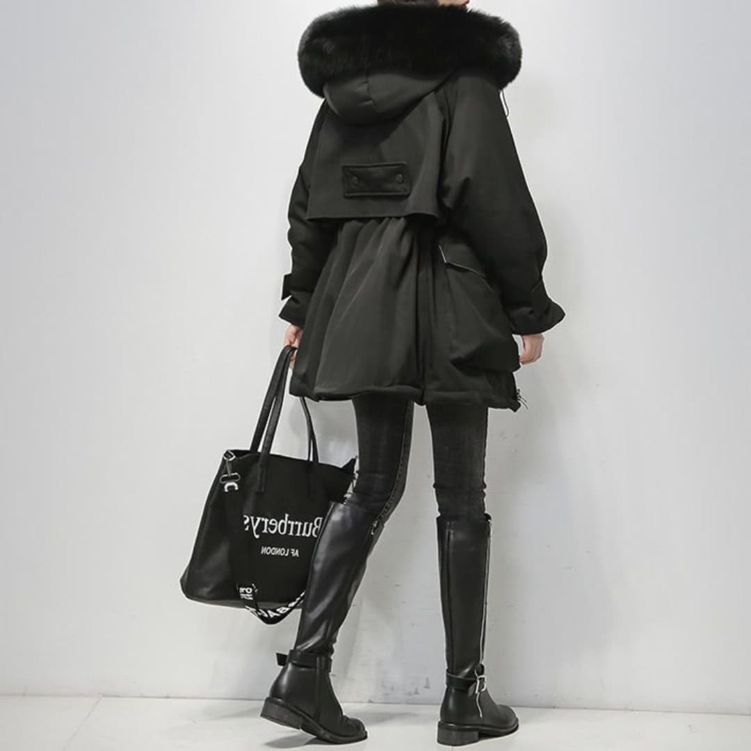 Women's warm winter parka jacket | Short-2