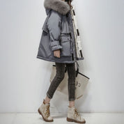 Women's warm winter parka jacket | Short-3