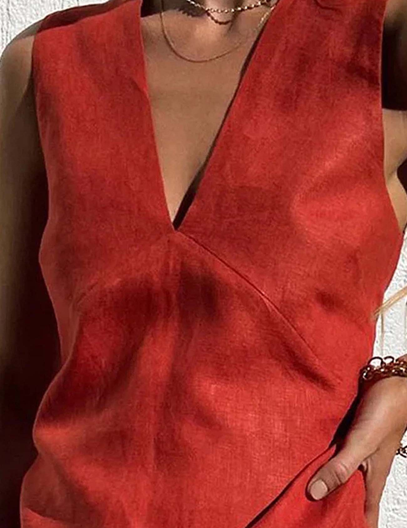CottonLinenVNeckVestMiniDress-Rustred1.jpg