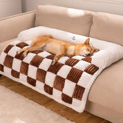 Comfortable checkered stylish sofa cover for pets