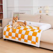 Comfortable checkered stylish sofa cover for pets