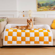 Comfortable checkered stylish sofa cover for pets