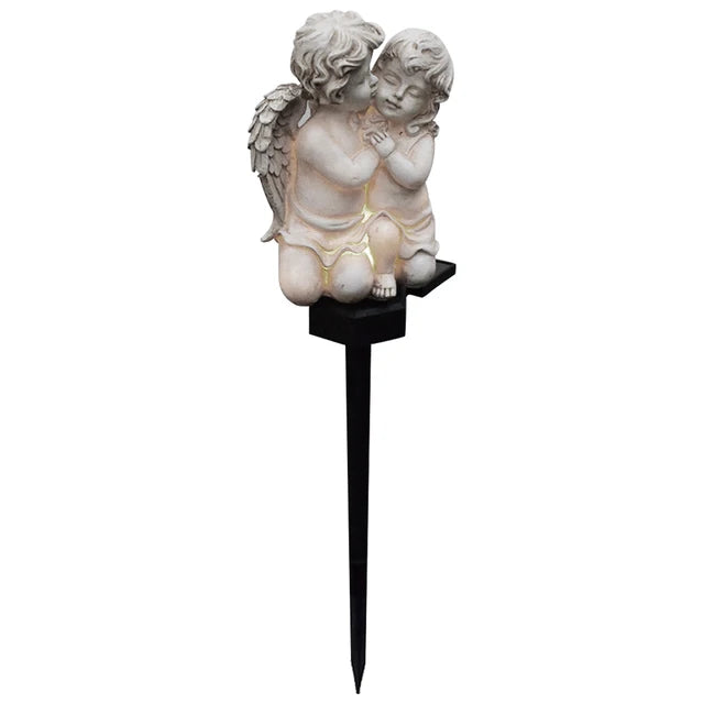 Celestial Resin Angel Lamp - Solar-Powered LED Outdoor Light for Serenity-2