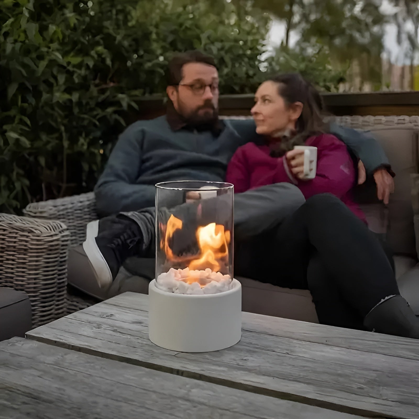 Portable Mini Fireplace - Stylish Outdoor Heater with Clean Bioethanol Fuel-5