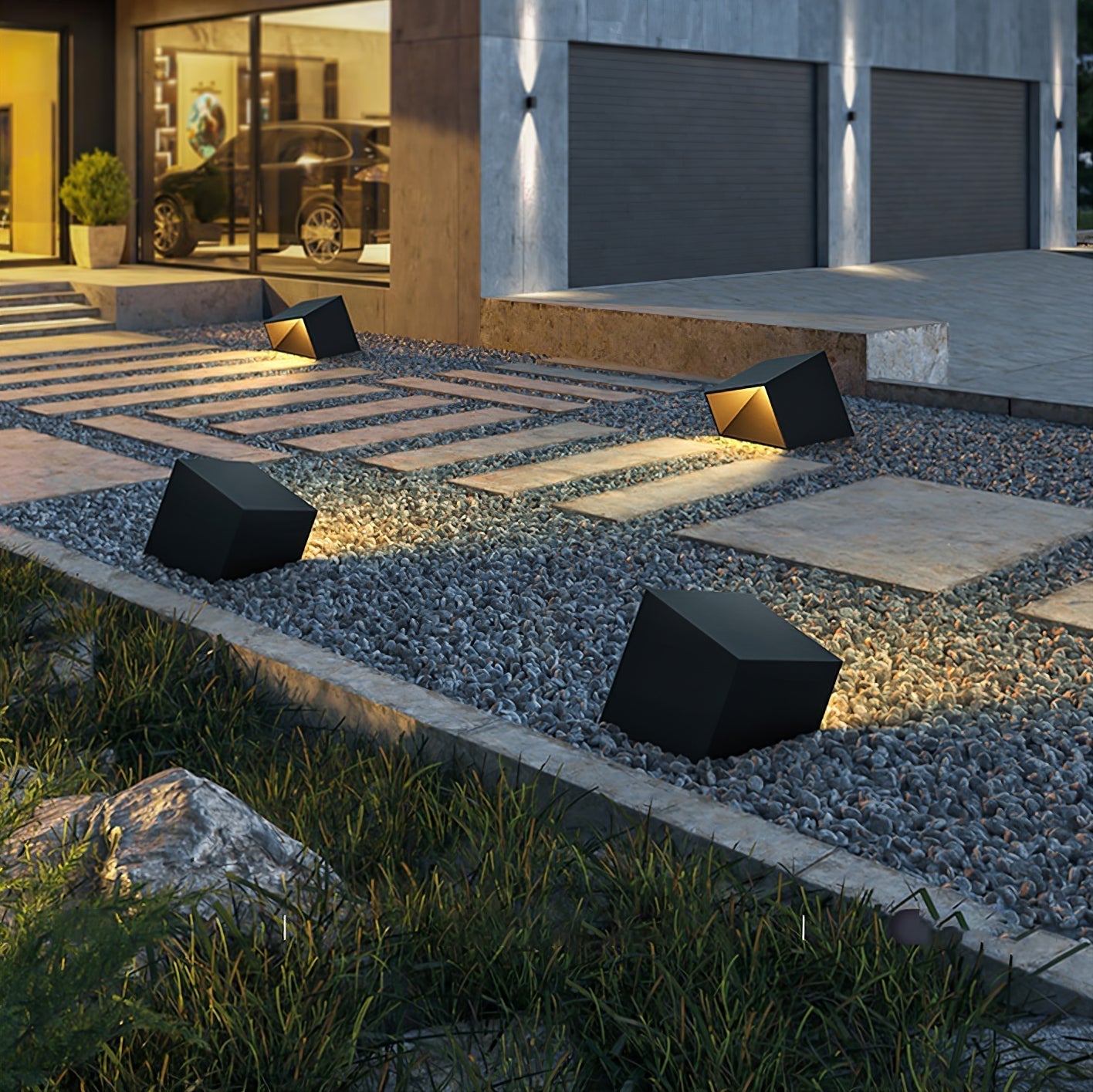 Cube Garden - Solar Outdoor Light with Integrated LED for Garden Spaces-6
