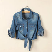 Sapphire | Casual Denim Cropped Top