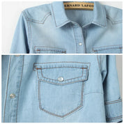 Sapphire | Casual Denim Cropped Top