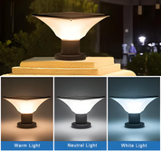Waterproof Solar Garden Lights - 4000mAh Battery, 3 Light Colors, Outdoor Use-5