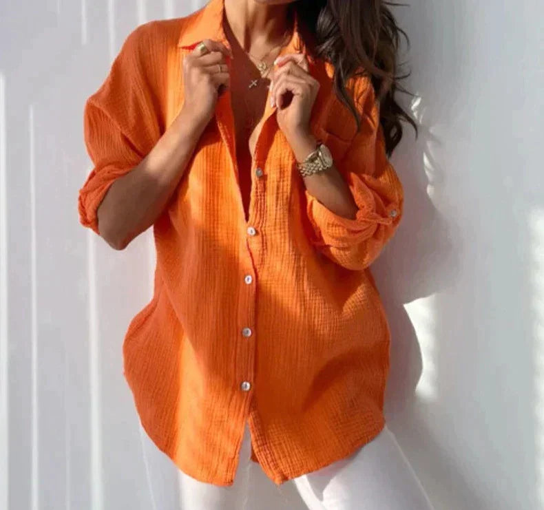 Xaviera | Casual Cotton Blouse Loose Fit