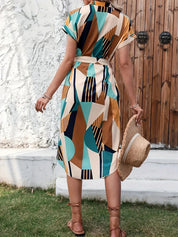 Ella |  Casual V-Neck Midi Dress