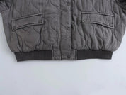 LIESEL | Women's Loose Fit Gray Bomber Jacket