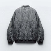 LIESEL | Women's Loose Fit Gray Bomber Jacket