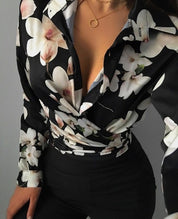 AVERIE | Stylish Long-Sleeve Floral Shirt with Chic Design