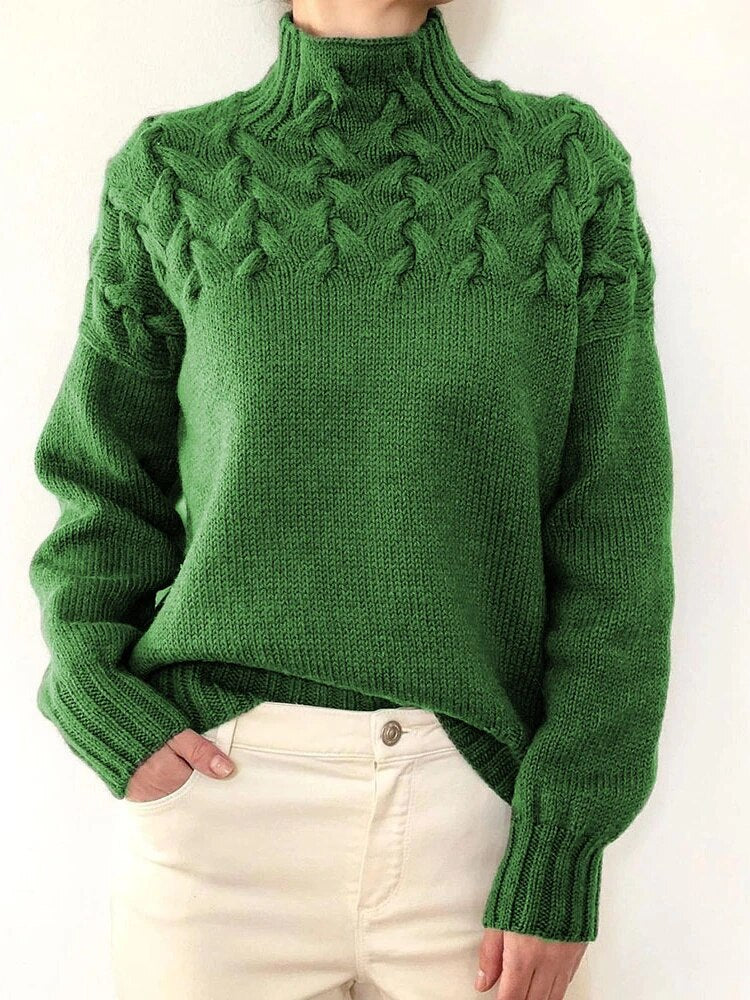 Knitted turtleneck sweater women - Paloma