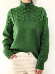 Knitted turtleneck sweater women - Paloma