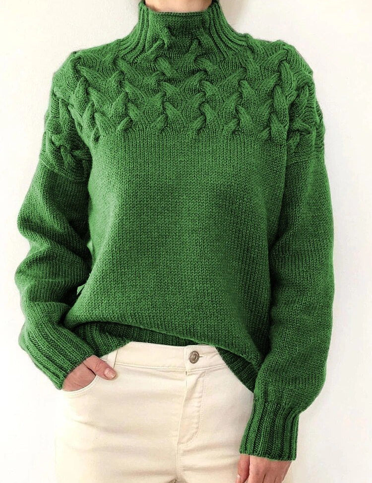 Knitted turtleneck sweater women - Paloma