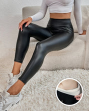 Layla | Pu Leather Fleece Legging Women